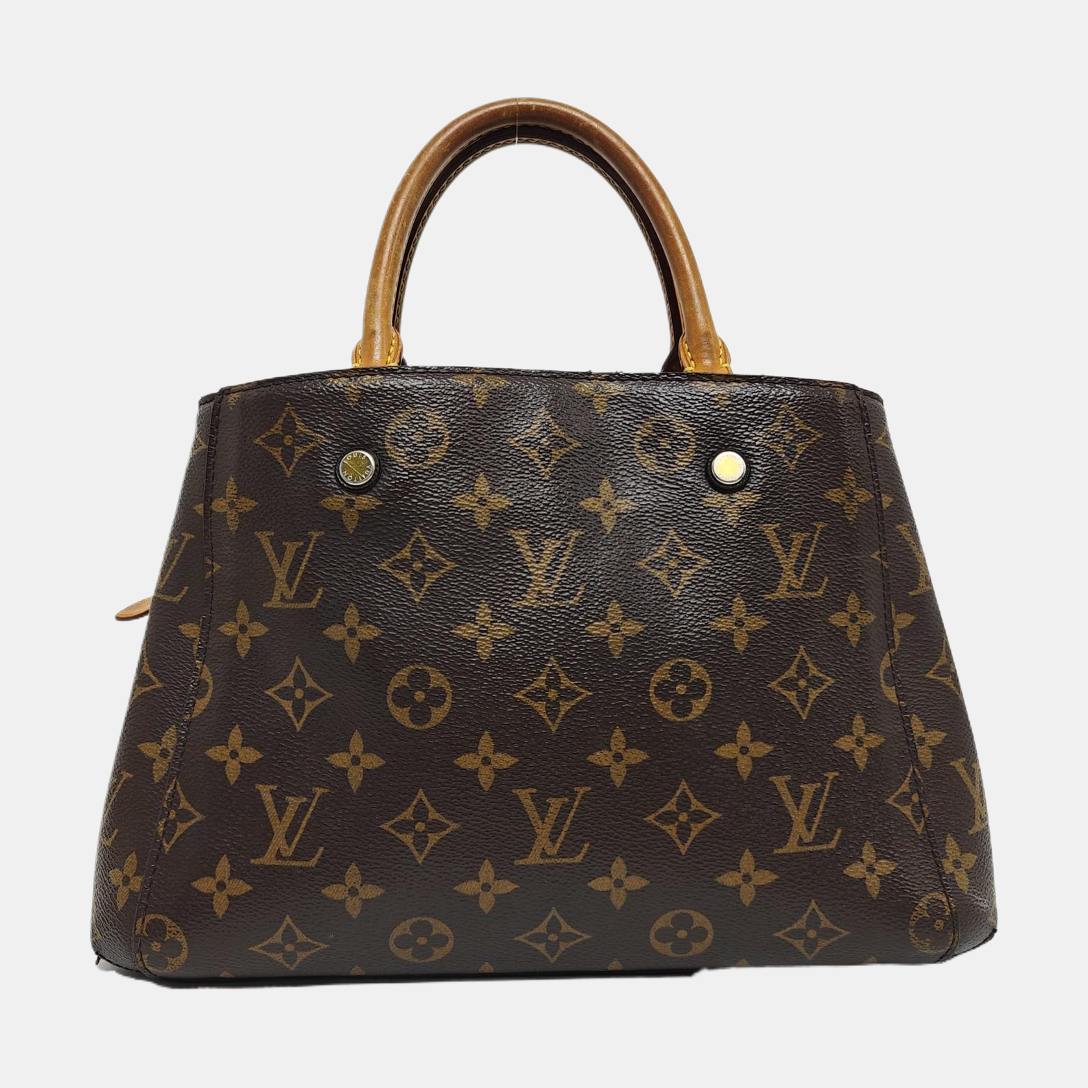 MONTAIGNE BB Monogram Coated Canvas Brown