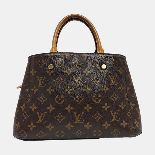 MONTAIGNE BB Monogram Coated Canvas Brown
