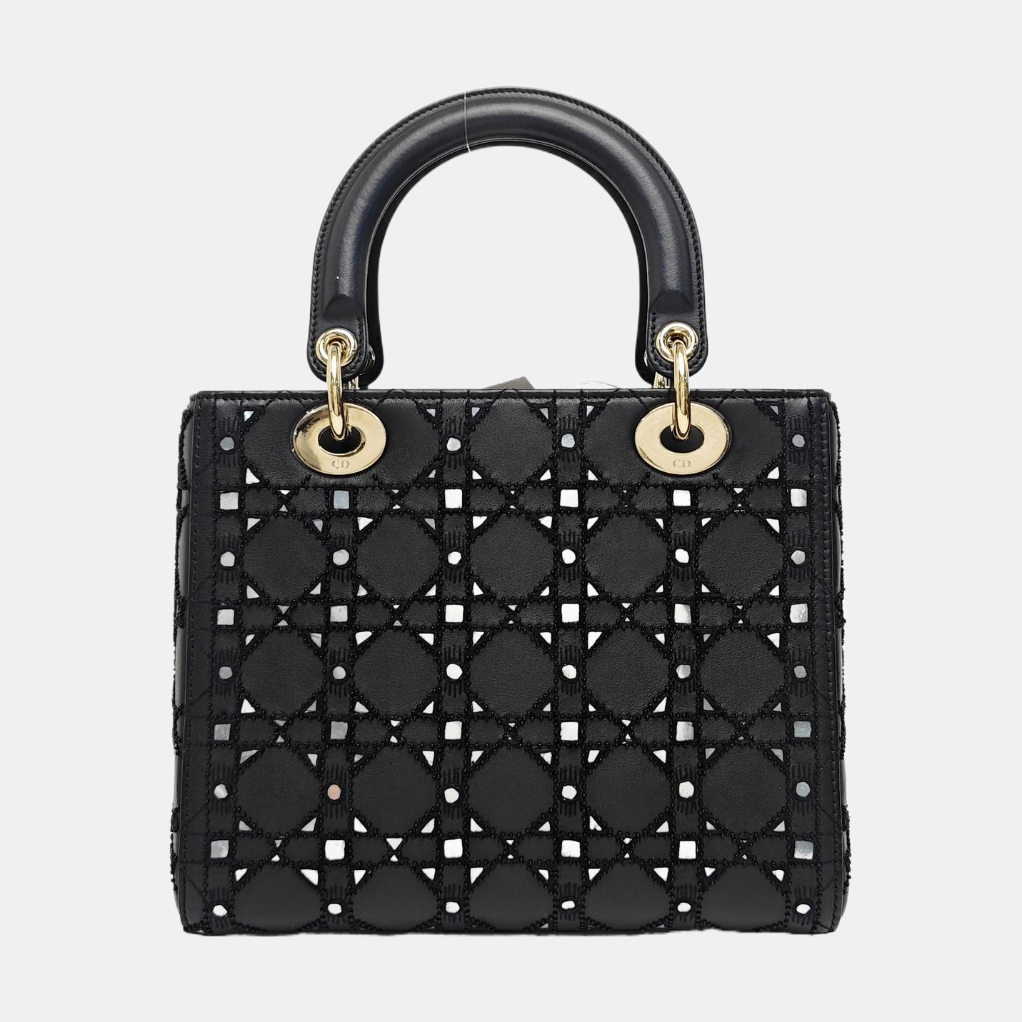 Lady Dior Medium Cannage Lambskin Black