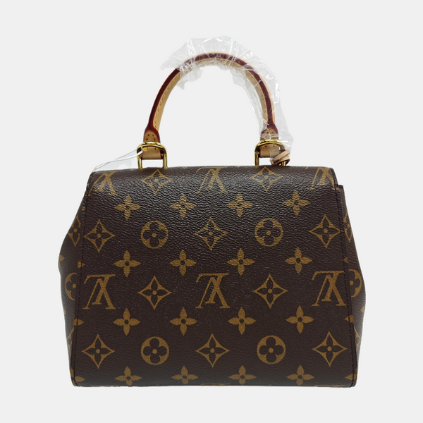 CLUNY PM Monogram Coated Canvas Brown