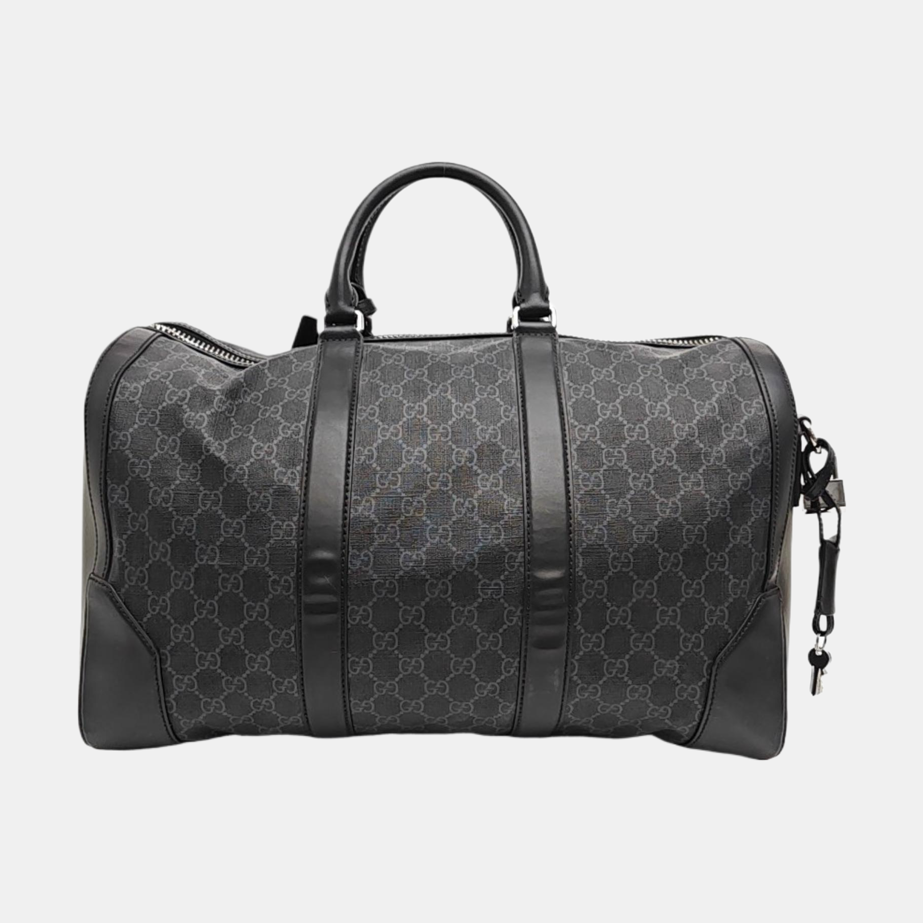 Monogram Coated Canvas Top Handle Bag Black