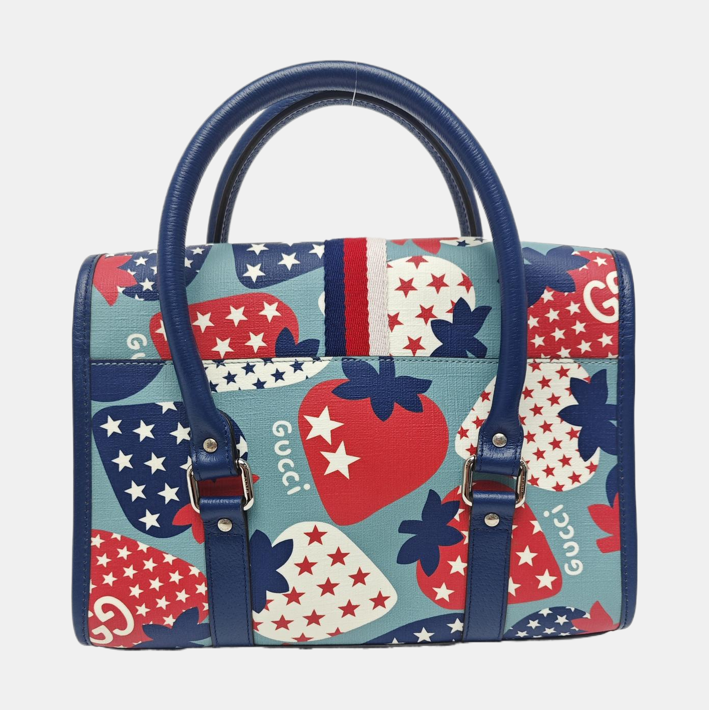 Coated Canvas Top Handle Bag Multicolor