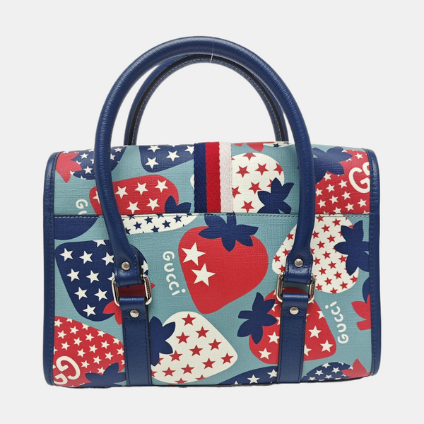 Coated Canvas Top Handle Bag Multicolor