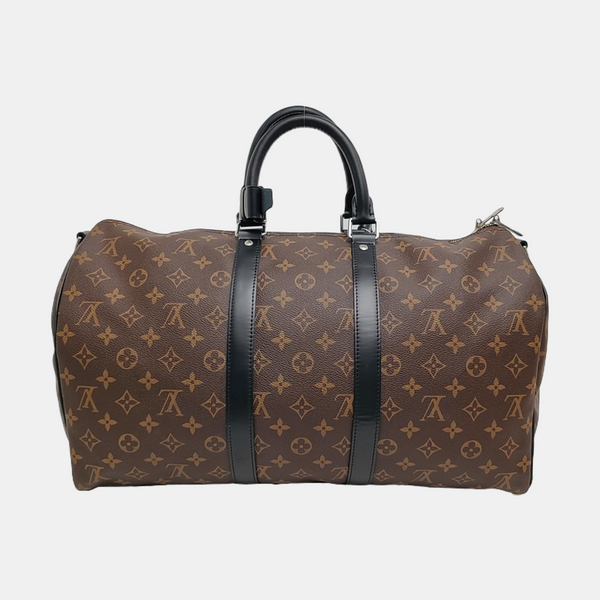 KEEPALL 45 Monogram Coated Canvas Brown