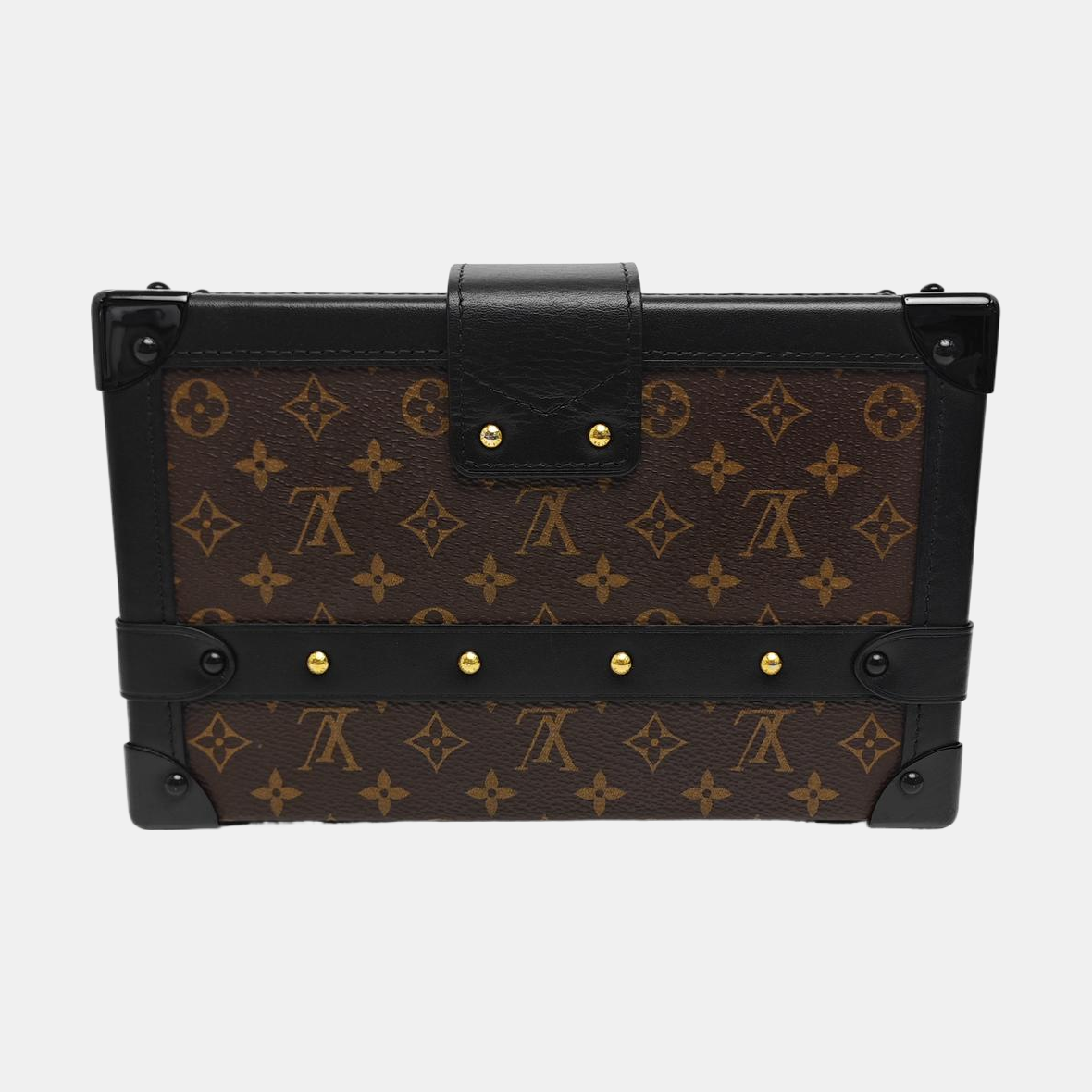 PETITE MALLE Monogram Coated Canvas Brown