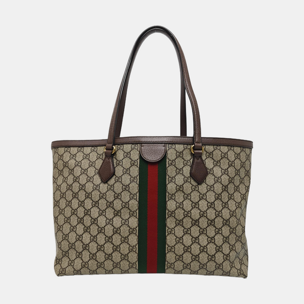 Ophidia Medium Monogram Coated Canvas Beige