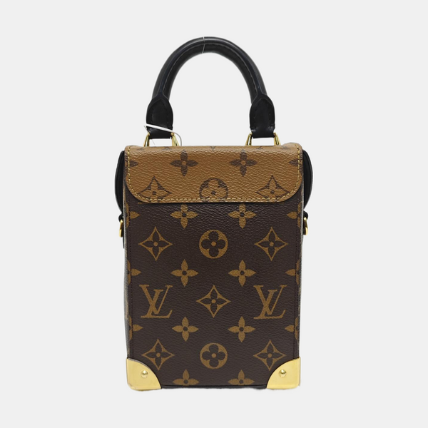 CAMERA BOX Monogram Coated Canvas Brown