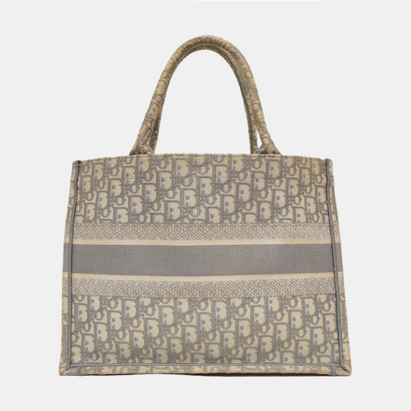 Book Tote Medium Oblique Canvas Gray