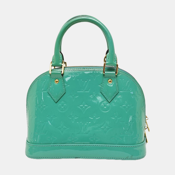ALMA BB Monogram Patent Leather Green