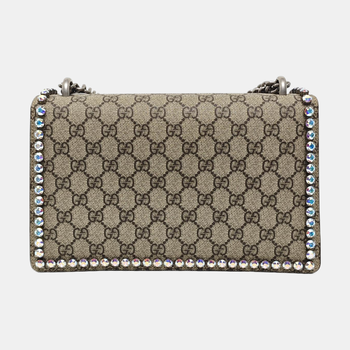 Dionysus Small Monogram Coated Canvas Beige