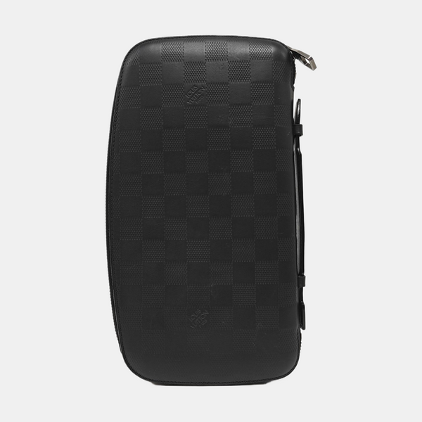 ATOLL Damier Graphite Calfskin Black