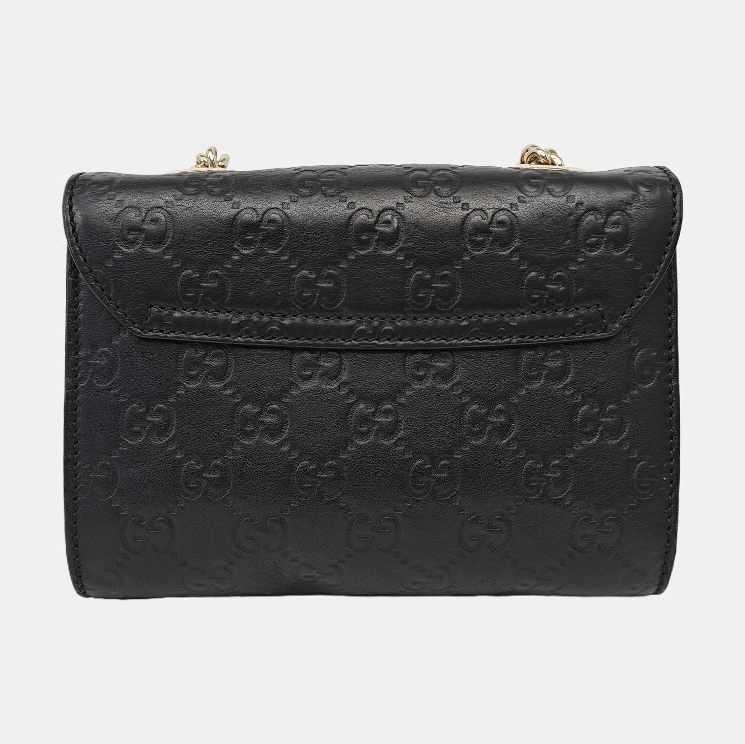 Emily Chain Mini Monogram Calfskin Black