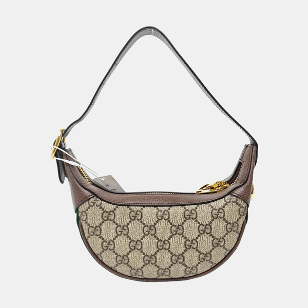 Ophidia Mini Monogram Coated Canvas Beige