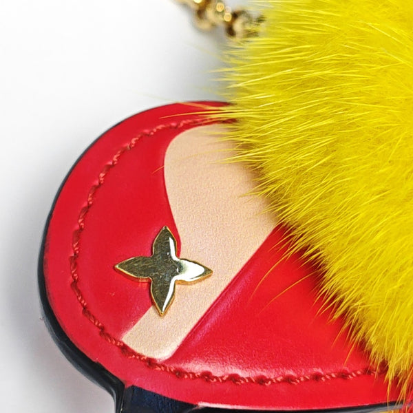 Synthetic Bag Charm Red