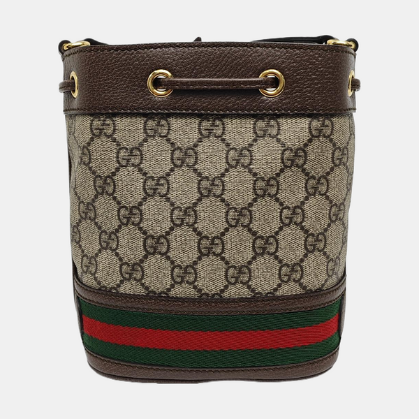 Ophidia Mini Monogram Coated Canvas Beige