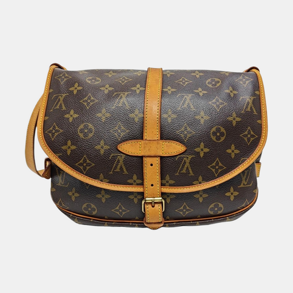 SAUMUR 30 Monogram Coated Canvas Brown
