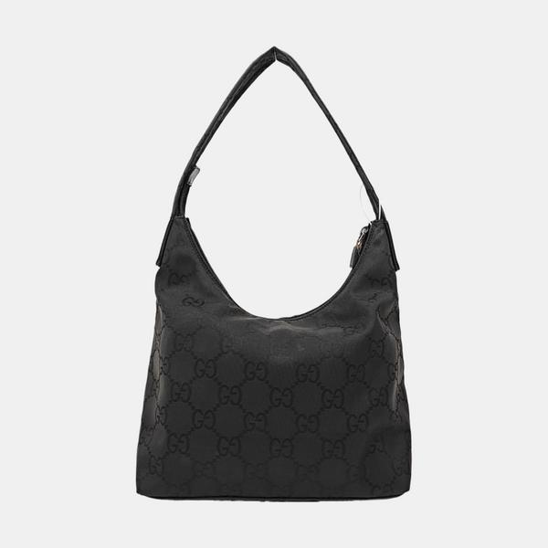 Monogram Canvas Shoulder Bag Black