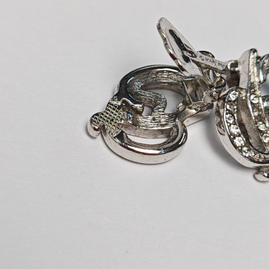 Petit CD Metal Silver Clip On Earrings