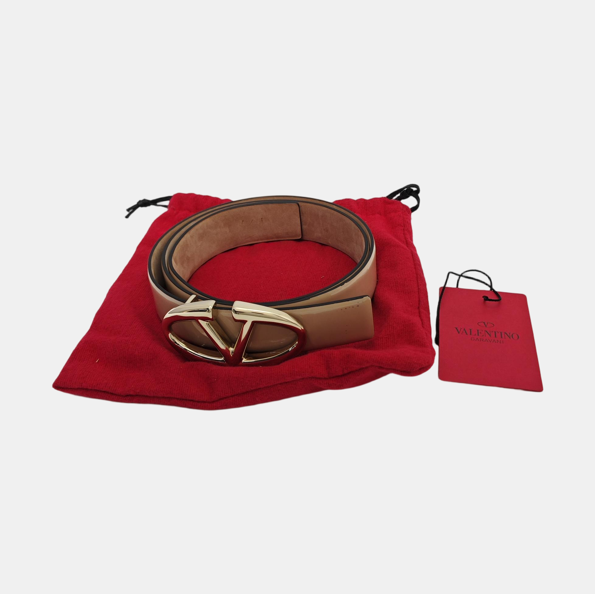 Leather Belt Beige