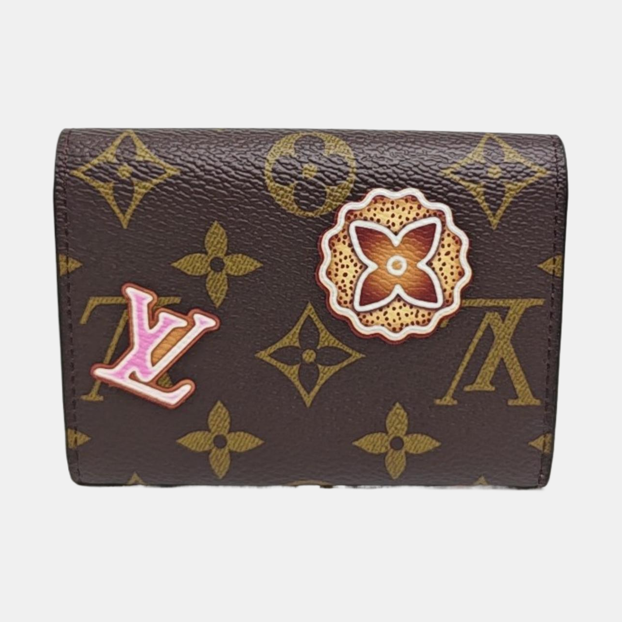ROSALIE Monogram Coated Canvas Brown Card Holder