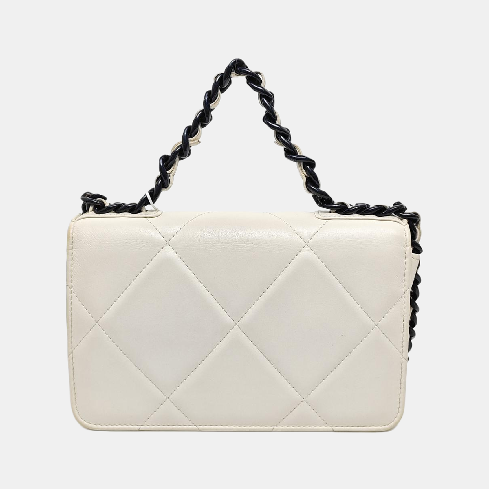 CHANEL 19 WOC Quilted Calfskin White