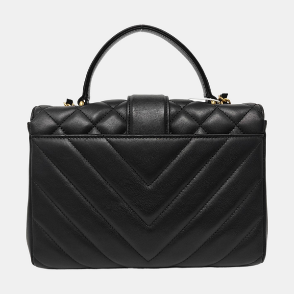 Quilted Calfskin Shoulder Bag Black