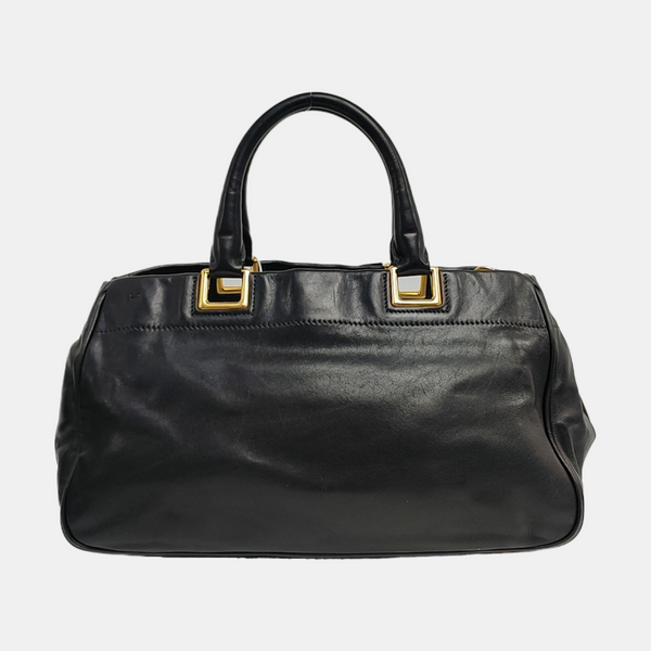 Nylon Top Handle Bag Black