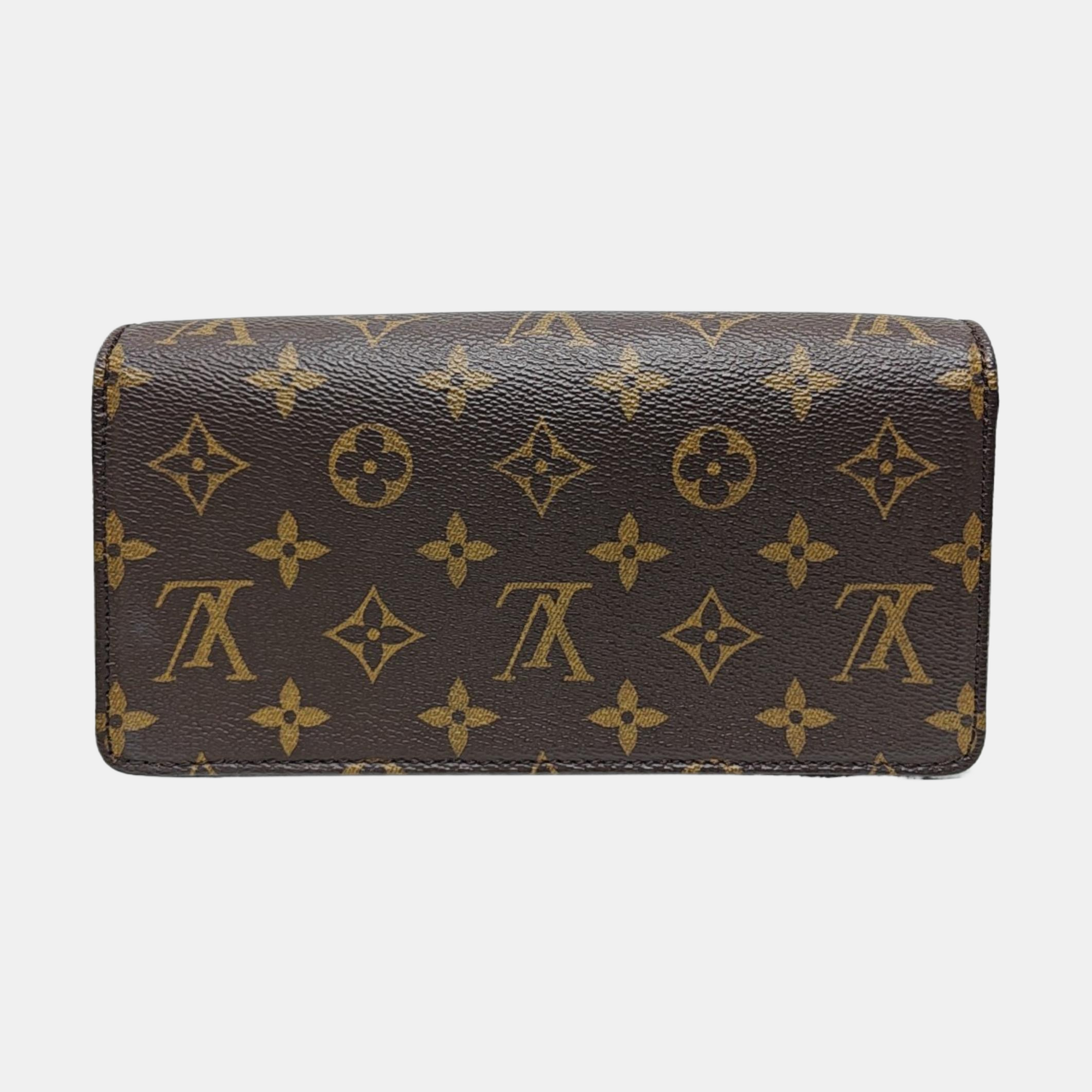 Lily Monogram Coated Canvas Brown