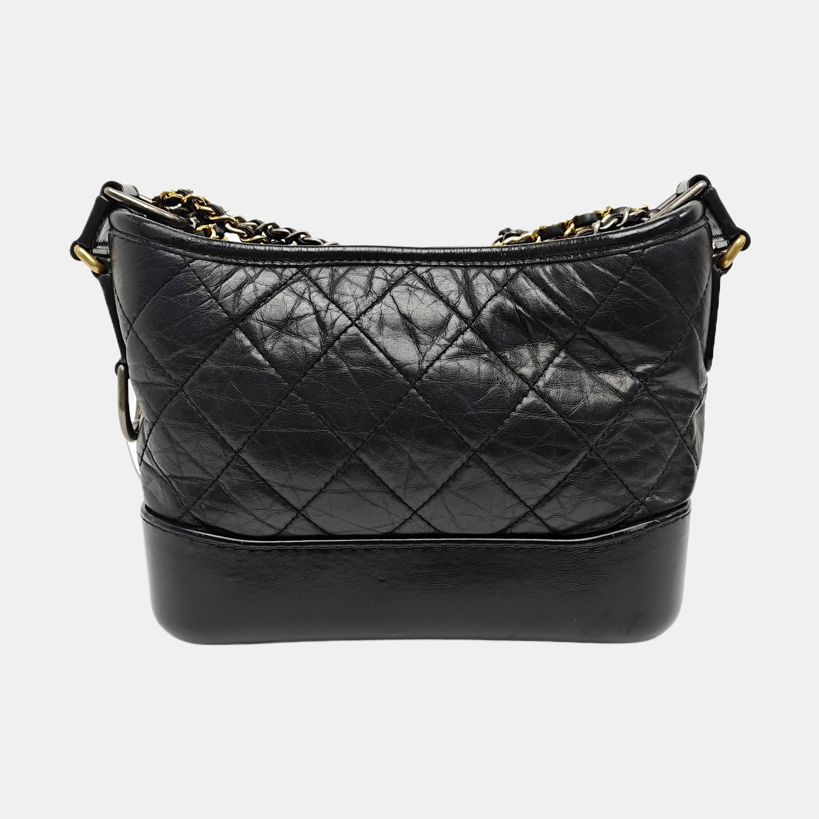 GABRIELLE Small Quilted Calfskin Black