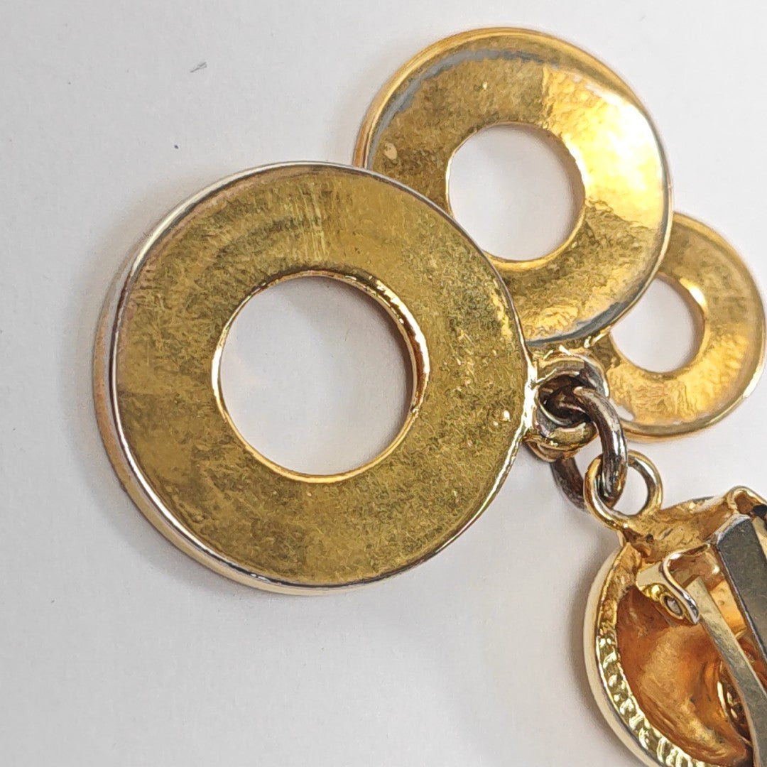 Metal Gold Clip On Earrings