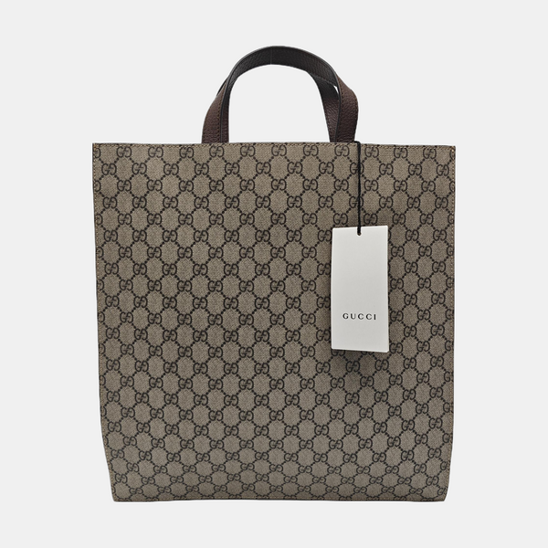 Monogram Coated Canvas Tote Bag Black