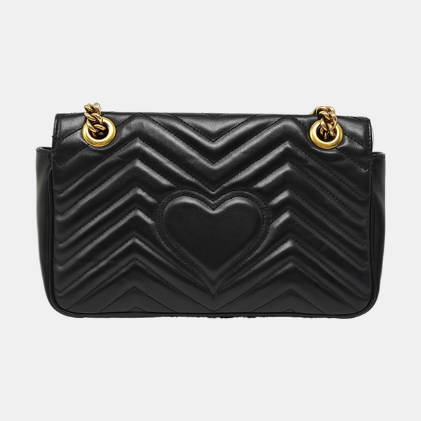 GG Marmont Medium Quilted Calfskin Black