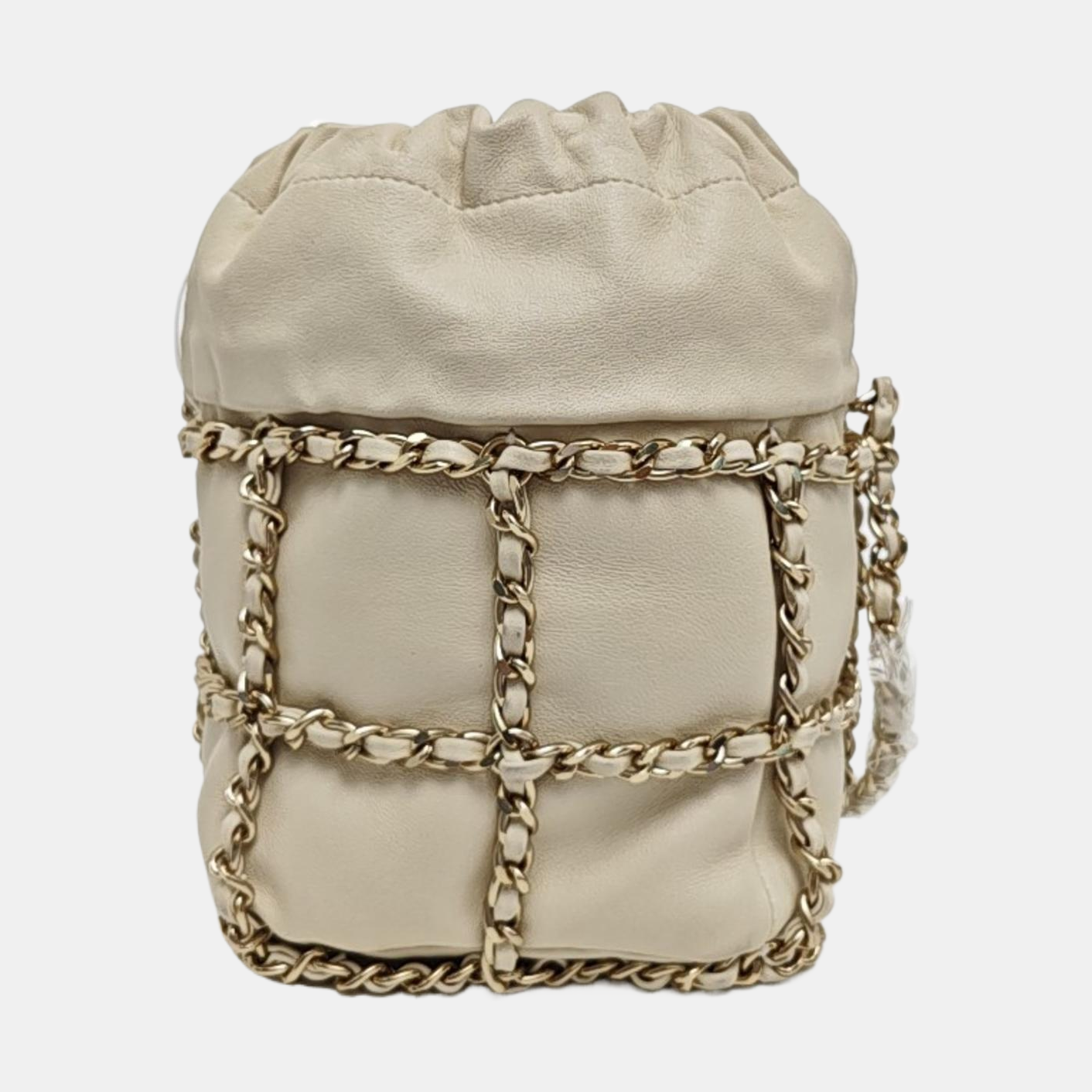 DRAWSTRING Lambskin Beige