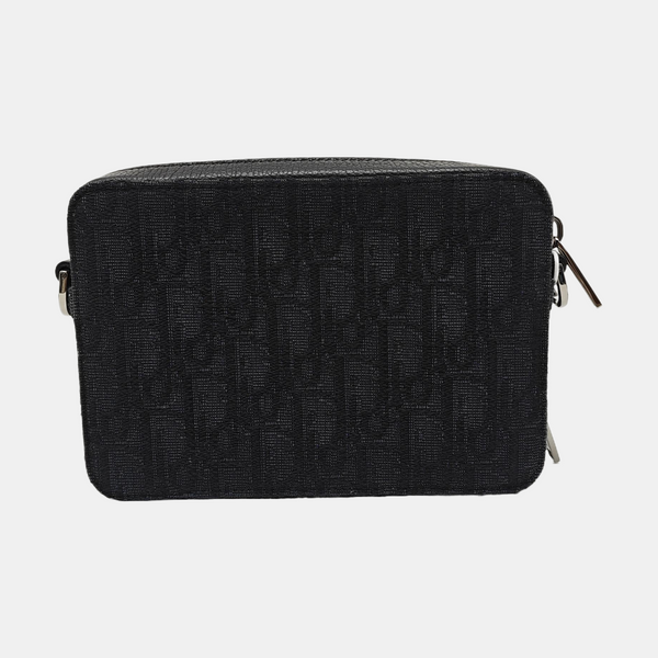 Oblique Canvas Crossbody Bag Black