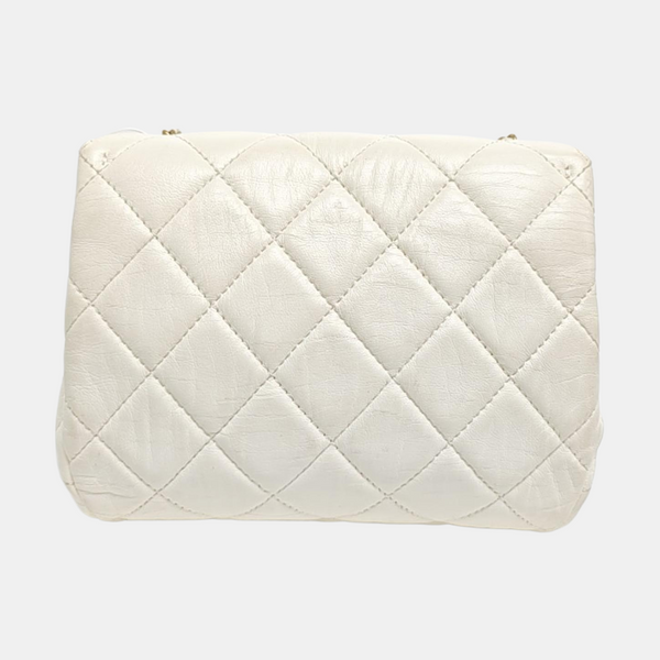 CLASSIC FLAP Mini Quilted Lambskin White