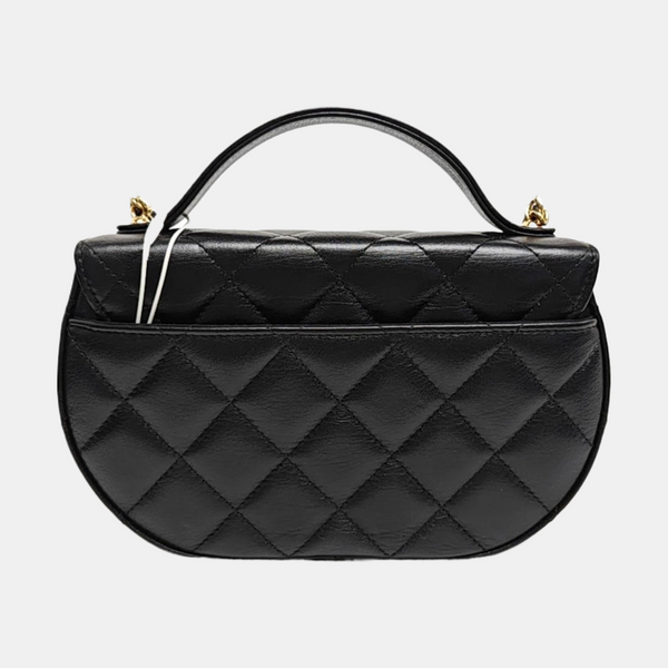 23A HOBO Quilted Calfskin Black