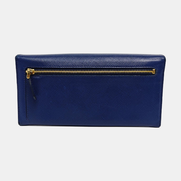 Mini Bag Saffiano Calfskin Blue Wallet