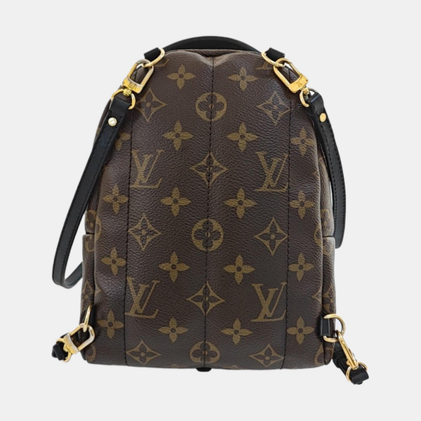 Authenticated pre-owned  PALM SPRINGS Mini Monogram Coated Canvas Brown - Backpack at Looply