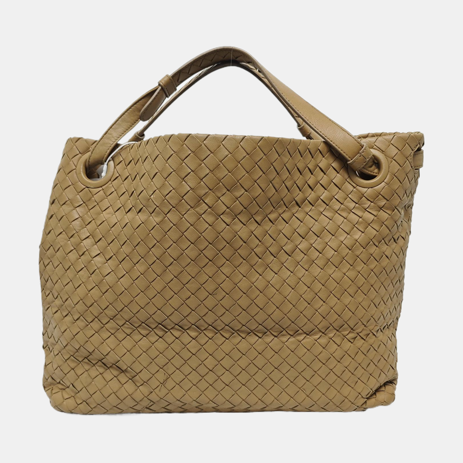 Lambskin Top Handle Bag Beige