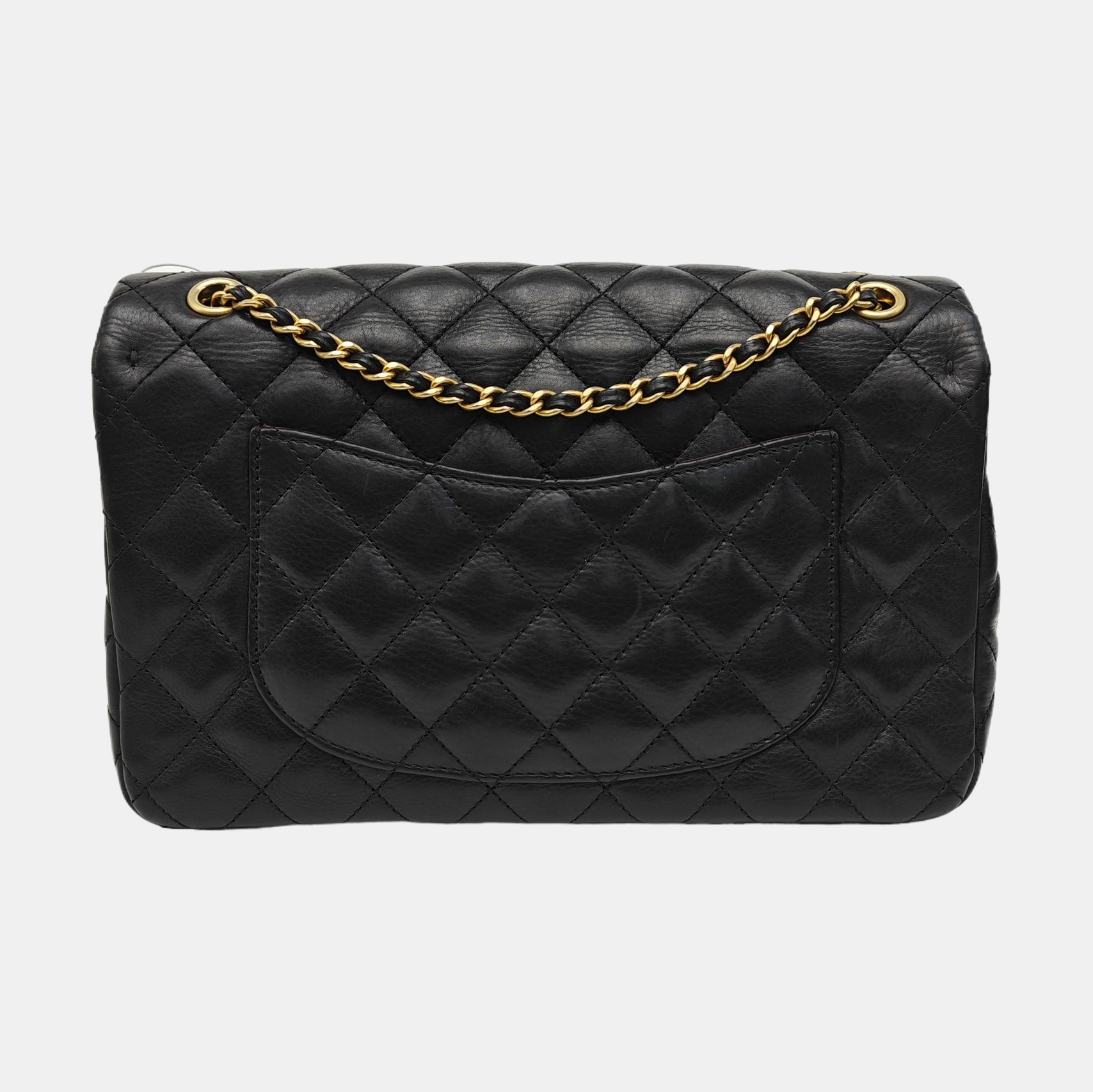 ROCK THE CORNER Medium Quilted Calfskin Black