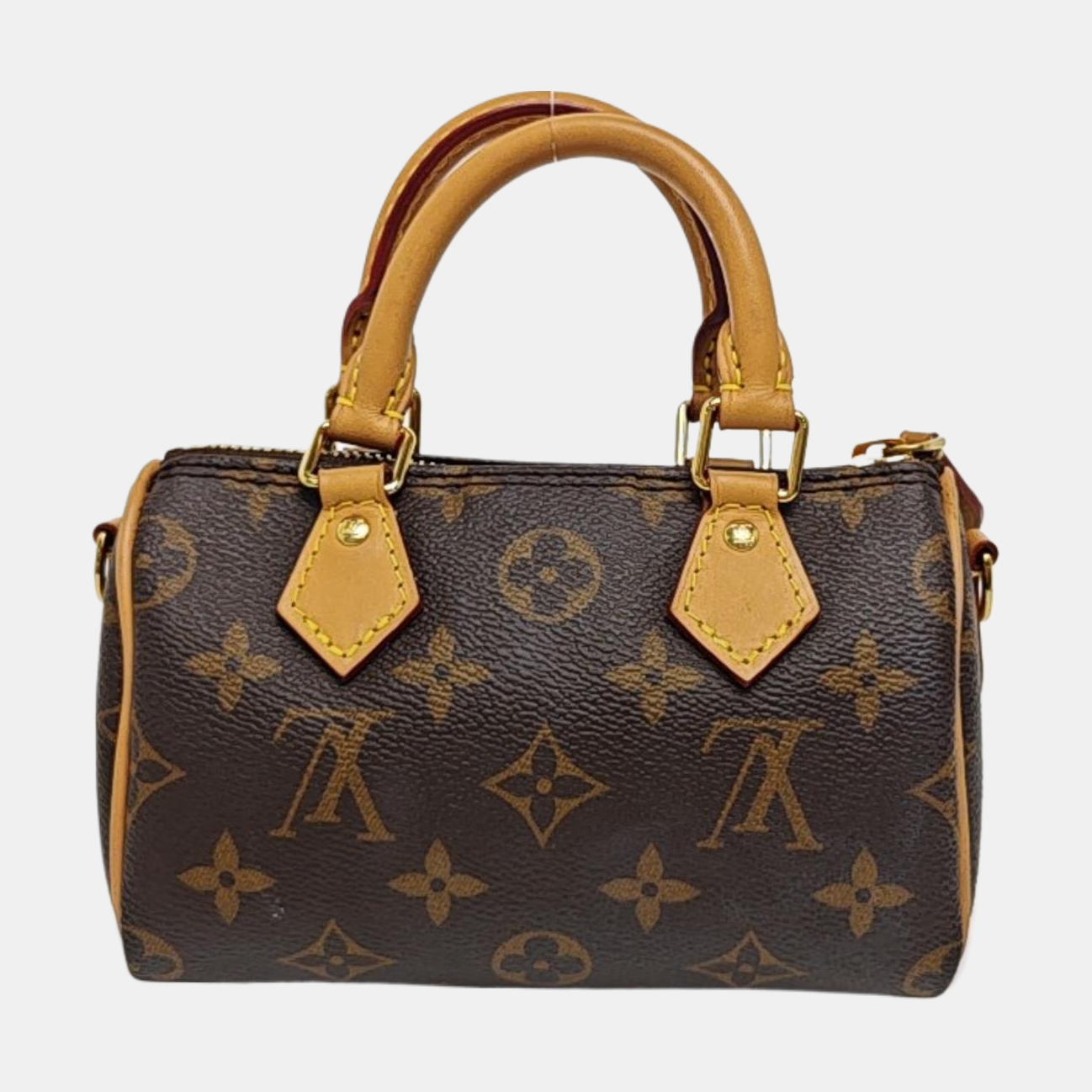 SPEEDY Nano Monogram Coated Canvas Brown