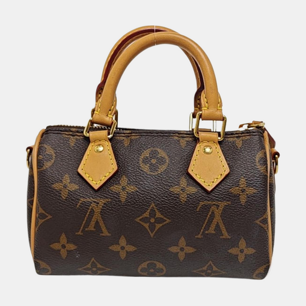 SPEEDY Nano Monogram Coated Canvas Brown