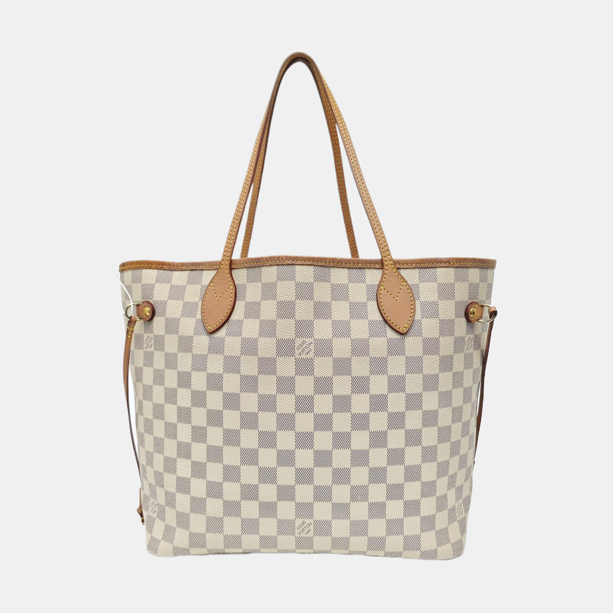 NEVERFULL MM Damier Azur Coated Canvas White