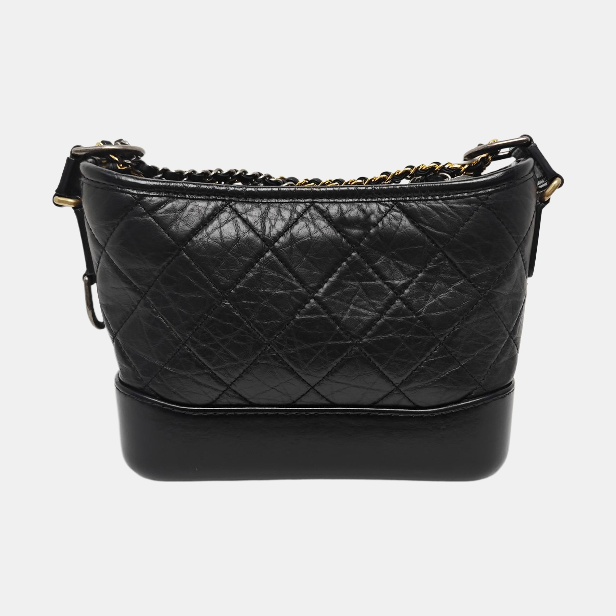 GABRIELLE Small Quilted Vintage Calf Black