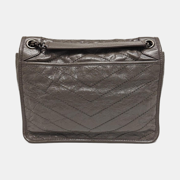 NIKI Medium Chevron Calfskin Brown