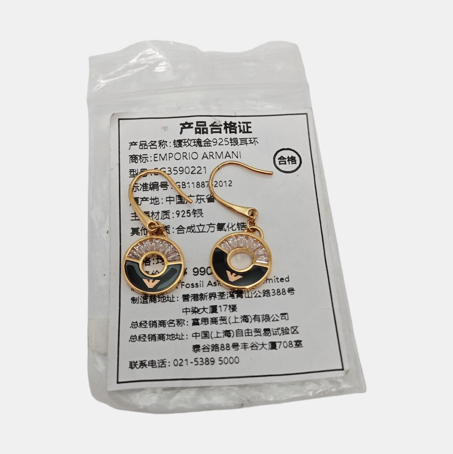 925 Sterling Silver Rose Gold Earrings