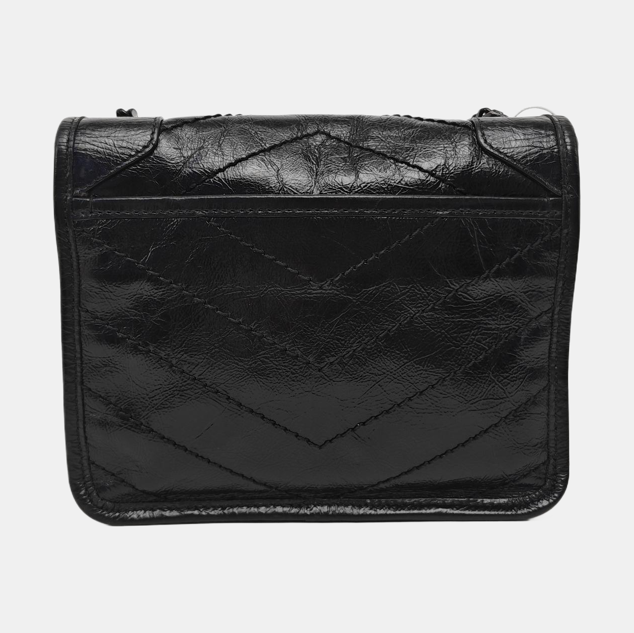 NIKI Mini Chevron Calfskin Black