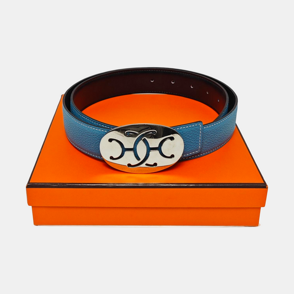 Leather Belt Blue