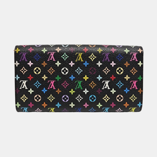 LV × TM PORTE MONNAIE Monogram Coated Canvas Black Wallet