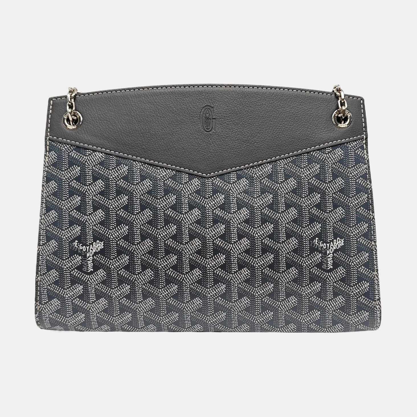 Coated Canvas Shoulder Bag Gray